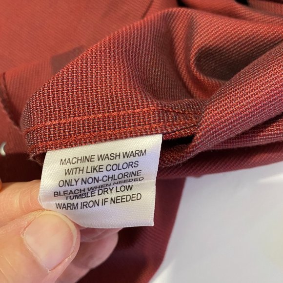JOSEPH & FEISS No Iron Dark Red Button Down Shirt 17-34/35 Large - Picture 4 of 8